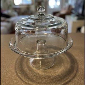 Large Glass Cake Stand With Lid